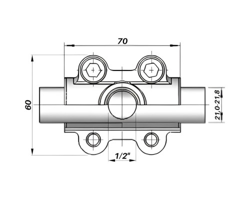 Врізка в трубу з внутрішньою різьбою DN15(21,0-21,8 мм) х 1/2″ OBD AGAflex