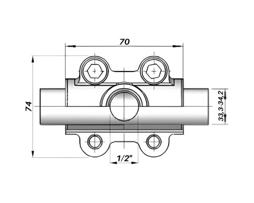 Врізка в трубу з внутрішньою різьбою DN25(33,3-34,2 мм) х 1/2″ OBD AGAflex