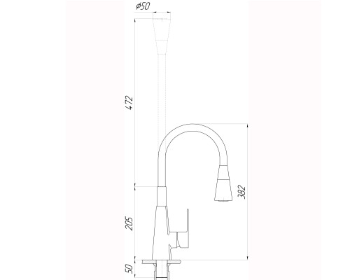 Змішувач для кухні DOMINO Dionis DDD-203SM-GP
