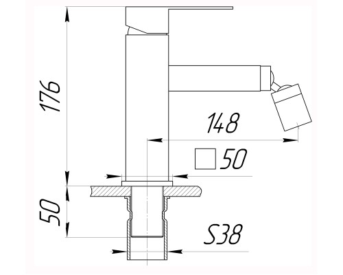 Змішувач для біде Globus Lux SICILIA SBQ-106
