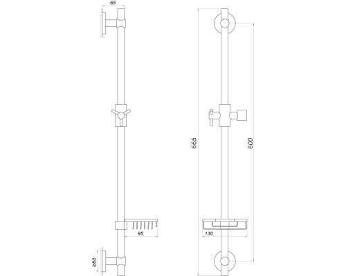 Душова стійка Globus Lux DS-1106-CR