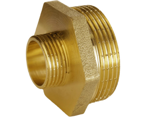 Ніпель редукційний 1 1/4″х 1/2″ЗЗ латунний А0514А