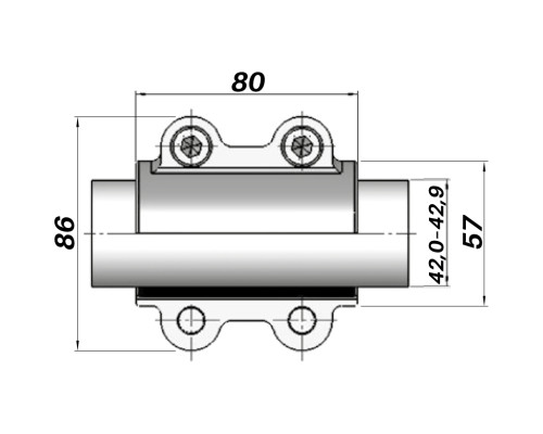 Ремонтний хомут DN32(42,0–42,9 мм) OBA AGAflex