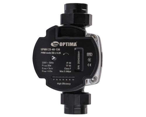 Насос циркуляційний енергоощадний  Optima PRIME UPMH 25-40AUTO 130мм + гайки