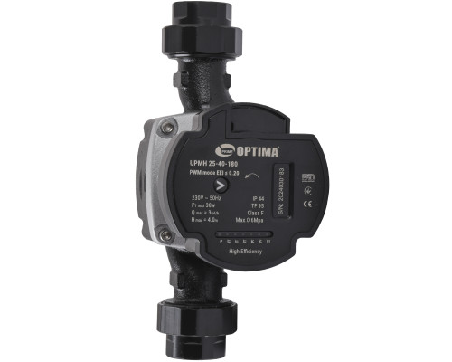 Насос циркуляційний енергоощадний  Optima PRIME UPMH 25-40AUTO 180мм + гайки