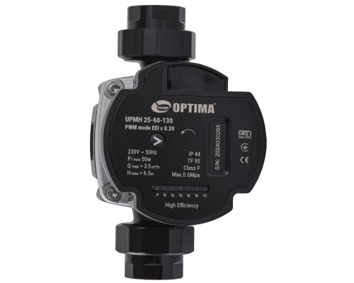 Насос циркуляційний енергоощадний  Optima PRIME UPMH 25-60AUTO 130мм + гайки