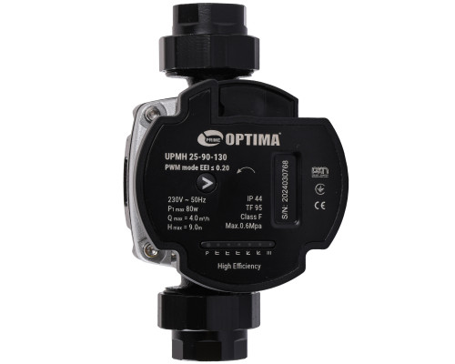 Насос циркуляційний енергоощадний  Optima PRIME UPMH 25-90AUTO 130мм + гайки