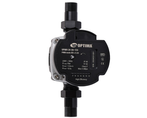 Насос циркуляційний енергоощадний  Optima PRIME UPMH 20-80AUTO 130мм + гайки