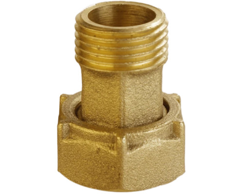 Штуцер для побутової техніки латунний 1/2″ВР х 3/8″ЗР без резинової прокладки Б2705КА