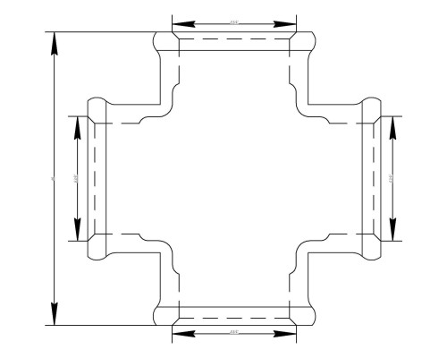 Хрестовина VIEGA 3180  3/4″ ВВВВ (320621)