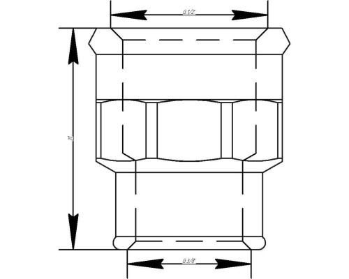 Муфта VIEGA 3240  1/2″х3/8″ ВВ (268879)