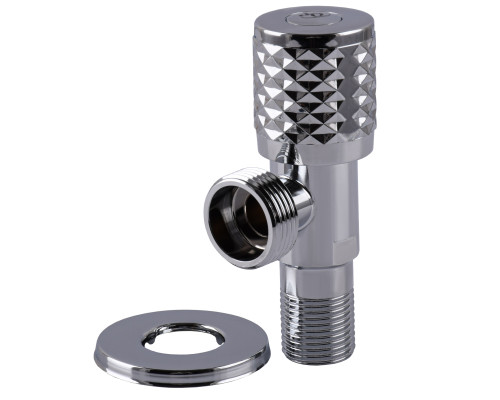 Кран кутовий кераміка  PROFESSIONAL EXCLUSIVE 1/2″X3/4″ 898 CHROME (1шт.)