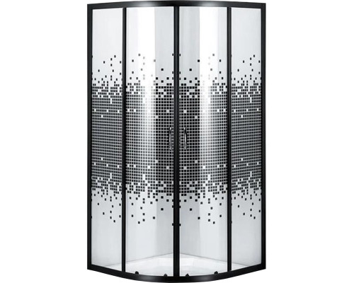 Душова кабіна півкругла без піддона WISLA N90TB.Mosaic BRAVO (1уп.)