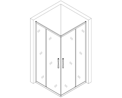 Душова кабіна квадратна без піддона ODRA N90TB.Mosaic BRAVO (1уп.)