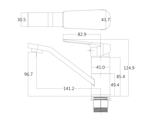 Змішувач для умивальника Globus Lux BONN GLB-0203MQ