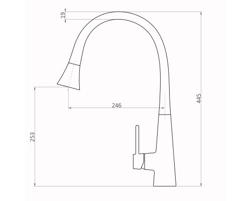 Змішувач для кухні Globus Lux LAZER Pro GLPR-203SM-WM