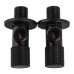 !!Набір кранів кутових кераміка SOLOMON EXCLUSIVE 1/2″X1/2″ 9889 BB (BLACK/BLACK) (комплект2шт.)