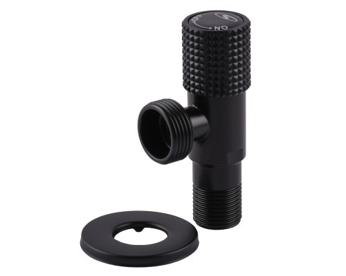 Кран кутовий кераміка SOLOMON EXCLUSIVE 1/2″X3/4″ 989 BB (BLACK/BLACK) ( 1шт.)