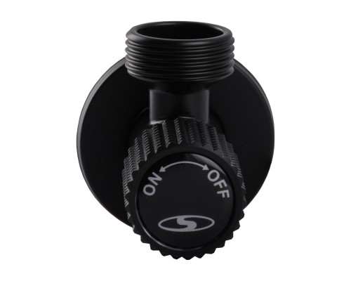 Кран кутовий кераміка SOLOMON EXCLUSIVE 1/2″X3/4″ 989 BB (BLACK/BLACK) ( 1шт.)