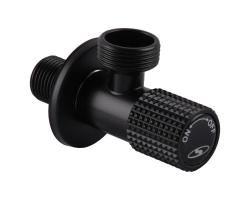 Кран кутовий кераміка SOLOMON EXCLUSIVE 1/2″X3/4″ 989 BB (BLACK/BLACK) ( 1шт.)
