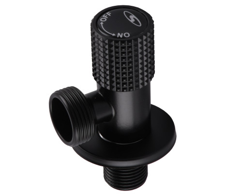 Кран кутовий кераміка SOLOMON EXCLUSIVE 1/2″X3/4″ 989 BB (BLACK/BLACK) ( 1шт.)