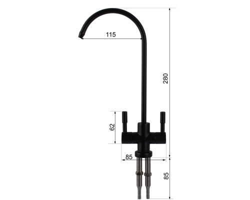 Кран для зворотнього осмосу Globus Lux Lazer GLLR-76A-BB