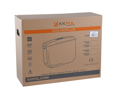 Зливний бачок SND/020/0/K, D-кнопка,  пластик K K Pol