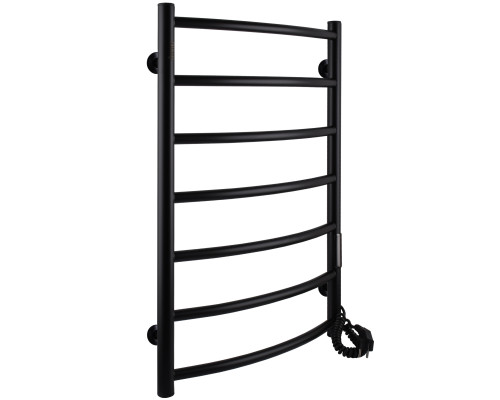 Рушникосушарка UNIO LD ЕU 700-500-7 BLK Драбинка Дуга електро чорна