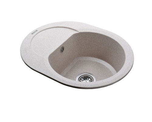 Гранітна мийка Globus Lux MORAINE мигдаль 600х470мм-А0008