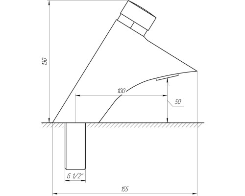 Кран-дозатор для умивальника GDB-303,3bar., 7l/min