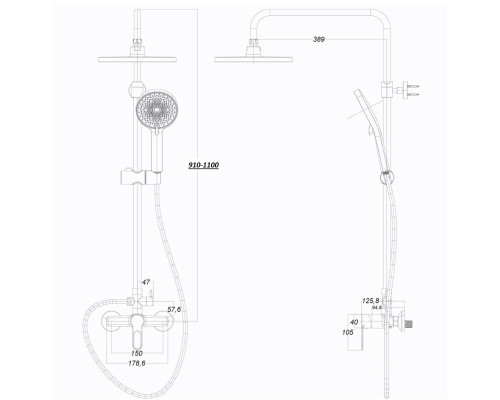 Душова система Globus Lux Dolly GLD-0005