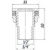 Врізання в бак 1/2″З нікельоване посилене NO303R OPTIMUM