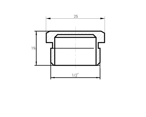 Заглушка 1/2″З нікельована під пломбу NC302P OPTIMUM