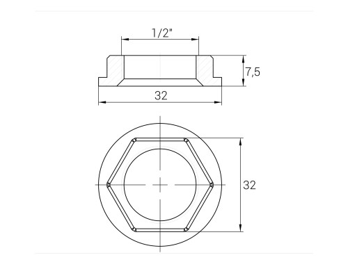 Контргайка-шайба 1/2″В нікельована NW331S OPTIMUM