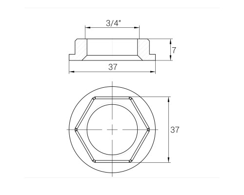 Контргайка-шайба 3/4″В нікельована NW441S OPTIMUM