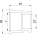 Муфта редукційна 1″х1/2″ВВ нікельована NM531L OPTIMUM