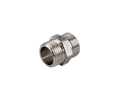 Ніпель 3/8″ЗЗ нікельований під прокладку NN222G OPTIMUM