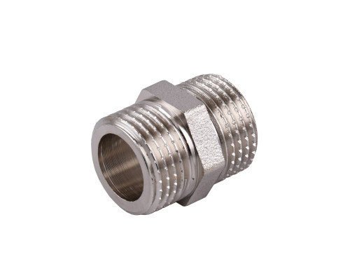 Ніпель 1/2″ЗЗ нікельований під прокладку NN332G OPTIMUM