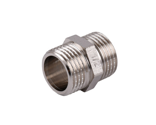 Ніпель 1/2″ЗЗ нікельований під прокладку NN332G OPTIMUM