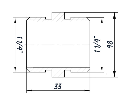 Ніпель 1 1/4″ЗЗ нікельований NN662S OPTIMUM