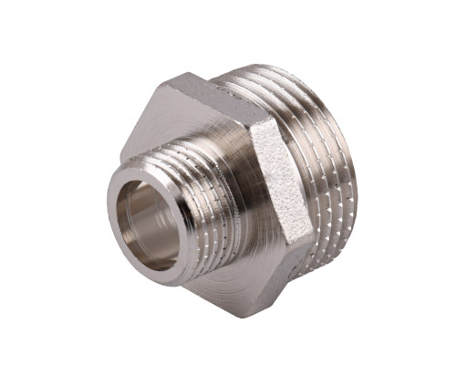Ніпель редукційний 1″х1/2″ЗЗ нікельований під прокладку NN532G OPTIMUM
