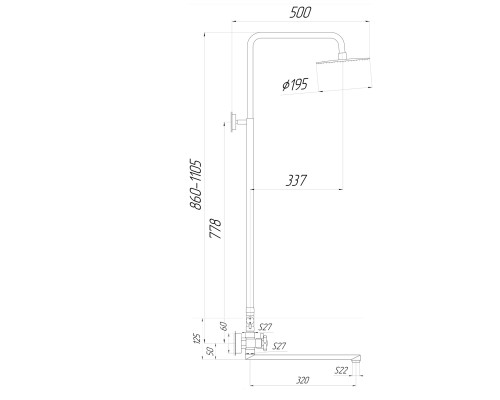 Душова система Globus Lux DUKAT SD4-SH-208