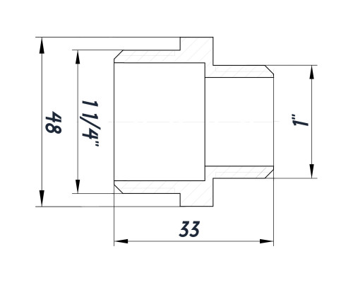 Ніпель редукційний 1 1/4″х1″ЗЗ нікельований NN652S OPTIMUM