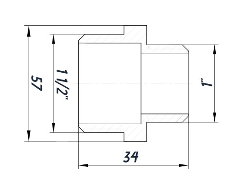 Ніпель редукційний 1 1/2″х1″ЗЗ нікельований NN752S OPTIMUM