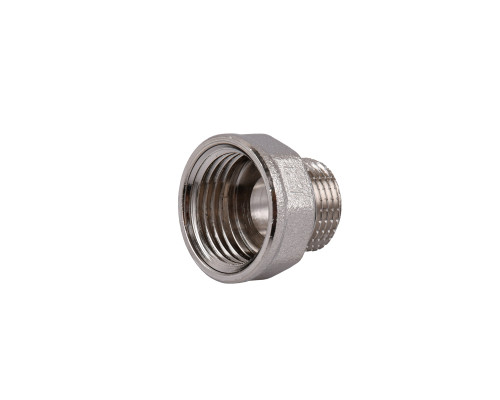 Перехідник редукційний 1/2″х3/8″ВЗ нікельований восьмигранний NK323O OPTIMUM
