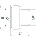 Перехідник редукційний 1/2″х3/8″ВЗ нікельований восьмигранний NK323O OPTIMUM
