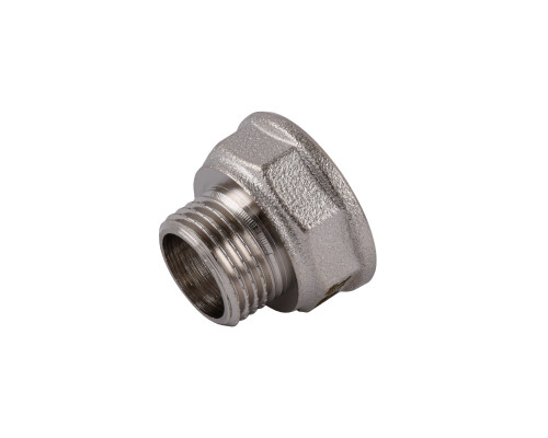 Перехідник редукційний 3/4″х1/2″ВЗ нікельований восьмигранний NK433O OPTIMUM
