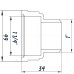 Перехідник редукційний 1 1/4″х1″ВЗ нікельований восьмигранний NK653O OPTIMUM