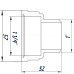 Перехідник редукційний 1 1/2″х1″ВЗ нікельований восьмигранний NK753O OPTIMUM