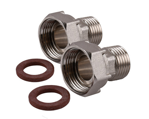 Комплект штуцерів 3/4″х1/2″ВЗ нікельований NU433B OPTIMUM